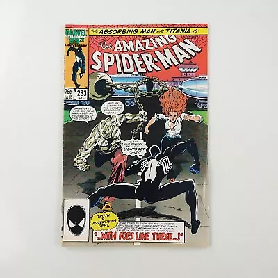 Buy Amazing Spider-Man #283 Absorbing Man Titania Black Suit VG/FN (1986 Marvel) • 3.88£