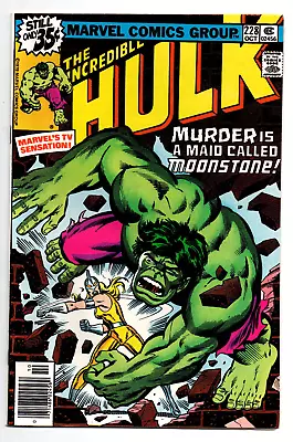 Buy Incredible Hulk #228 Newsstand - 1st App Moonstone - KEY - 1978 - FN/VF • 11.65£