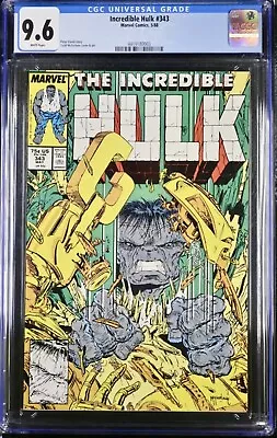 Buy Incredible Hulk (1962) #343 CGC 9.6 NM+ McFarlane Cover White Pages • 61.35£