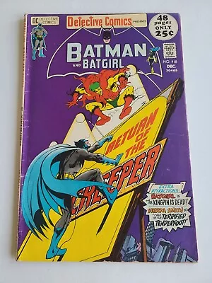 Buy Detective Comics Batman & Batgirl #418, DC 1971 , FINE 6.0 • 20.97£