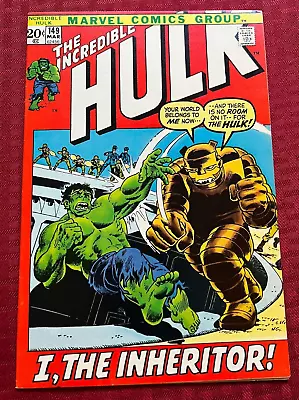 Buy Incredible Hulk #149 VF+ 1972 Marvel 1st Appearance The Inheritor • 38.82£
