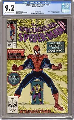 Buy Spectacular Spider-Man Peter Parker #158D CGC 9.2 1989 4014016017 • 27.96£