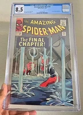 Buy The Amazing Spider-Man #33 CGC 8.5- 4387076002 - (Dr. Curt  Connors Appearance)  • 737.77£