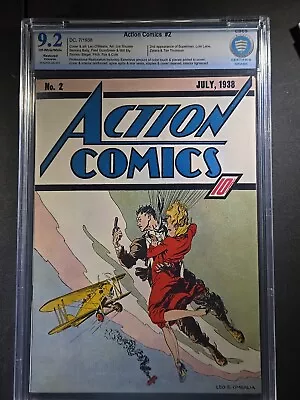 Buy 1938 ACTION COMICS #2 - 2nd Superman, Lois Lane - RARE - DC - CBCS 9.2 Restored • 22,521.65£