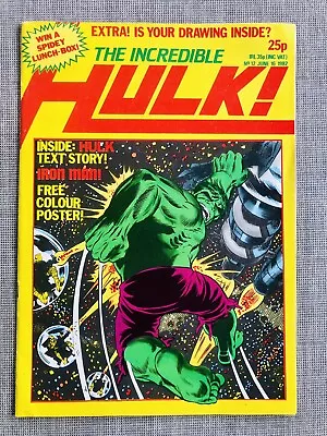 Buy Marvel UK INCREDIBLE HULK #12 June 1982 GHOST RIDER Poster • 10.49£