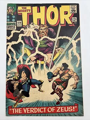 Buy The Mighty Thor #129 Vintage Marvel Comics Silver Age 1966 FINE • 46.68£