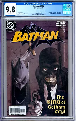 Buy Batman 636 CGC Graded 9.8 NM/MT Black Mask DC Comics 2005 • 46.56£