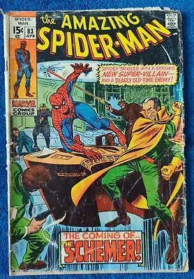 Buy Amazing Spider-man #83. 1970 Marvel. 1st Schemer! Vintage! Worn But Collectable! • 19.42£