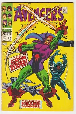 Buy AVENGERS #52 MARVEL 1968 1st Appearance GRIM REAPER BLACK PANTHER JOINS TEAM • 19.41£