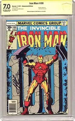 Buy Iron Man #100 CBCS 7.0 Newsstand SS Jim Starlin 1977 23-0B02941-061 • 85.43£