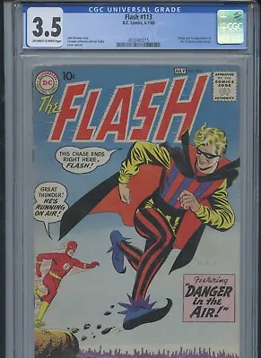 Buy Flash #113 1960 CGC 3.5 (1st App Of The Trickster) • 100.96£