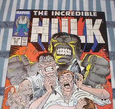 Buy Rare Double Cover The Incredible HULK #353 From Mar. 1989 In VF+ (8.5) Condition • 93.19£