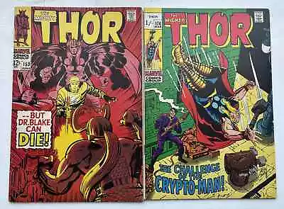 Buy Thor  Marvel Silver + Bronze Age Bundle  Two Comics  153 + 174 • 15.99£