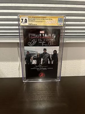 Buy Marvels Captain America Civil War Prelude CGC 7.0 SS X4 Signed • 1,552.44£