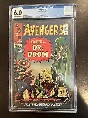 Buy Avengers 25 CGC 6.0 OW/W 1966 Marvel Comics Classic Doctor Doom • 155.32£