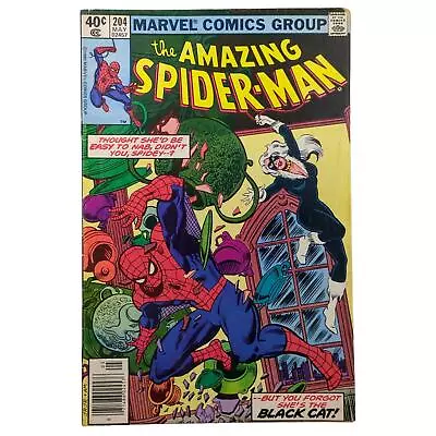 Buy Amazing Spider-Man #204 May 1980 Marvel Comics Black Cat FN VG • 7.76£