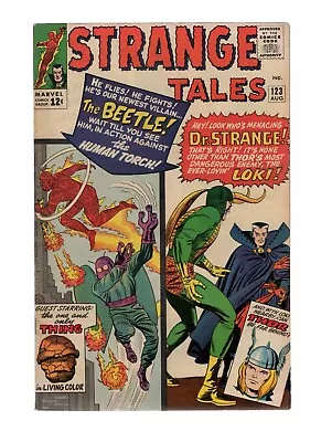 Buy Strange Tales #123 - 1st Appearance Beetle - Thor & Loki App - Higher Grade • 178.93£
