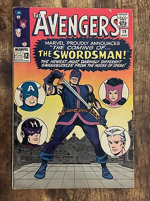 Buy Avengers #19 - 1st App Swordsman - Marvel Comics 1965 • 17.47£