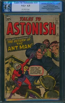 Buy TALES To ASTONISH #35 🌟 PGX 4.5 🌟 1st ANT-MAN In COSTUME! Marvel Comic 1962 • 539.74£