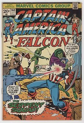 Buy Captain America 163 Marvel 1973 VG FN Falcon Kingpin Red Skull HYDRA • 5.98£