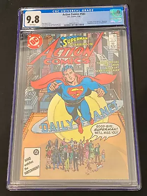 Buy Action Comics #583 1986 CGC 9.8 Newly Graded! • 116.49£