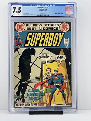 Buy SUPERBOY #189 TABOO SUCIDE COVER CGC 7.5 Very Rare Mark Jeweler Insert DC 1972 • 193.38£