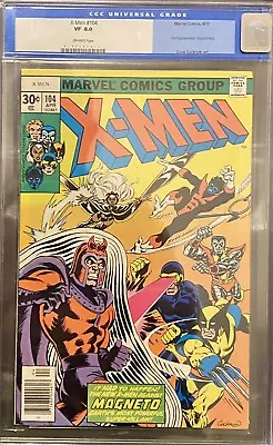 Buy Uncanny X-Men 104 CGC 8.0, Off White Pages, 1st Cameo Starjammers  (Marvel 1977) • 97.25£
