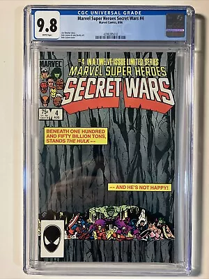 Buy Marvel Super Heroes Secret Wars #4 CGC 9.8 Uncirculated Copy Direct Edition 1984 • 174.73£