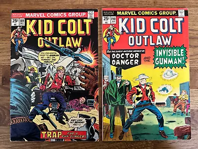 Buy Kid Colt Outlaw 189 & 190. Vs Doctor Danger & The Invisible Gunman. 1974/75. • 3.50£