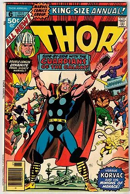 Buy Thor Annual #6 (1977)-2nd App+1st Cover App Korvac-1st Meeting Thor & Gotg- F/vf • 17.47£