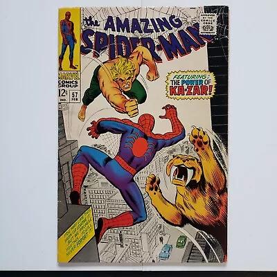 Buy The Amazing Spider-Man #57 Vol. 1 (1963) 1968 Marvel Comics App Of Ka-Zar! • 50.48£