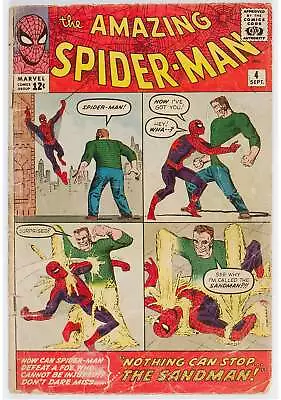 Buy 1964 Amazing Spider-Man 4 LOWER GRADE 1ST APPEARANCE SANDMAN • 683.42£