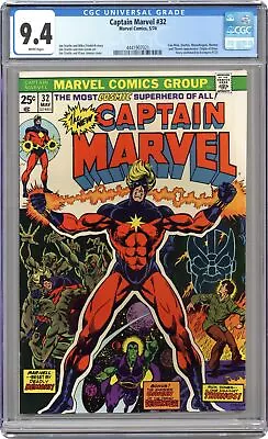 Buy Captain Marvel #32 CGC 9.4 1974 4441907021 • 124.26£