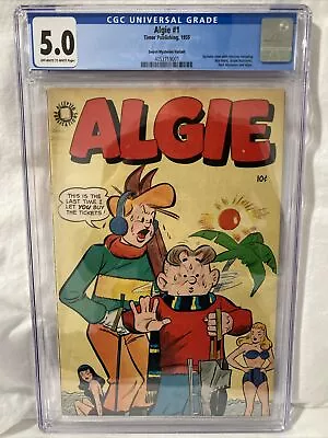 Buy Algie #1 (1955, Timor) Golden Age, CGC Graded (5.0) SECRET MYSTERIES VARIANT • 194.15£