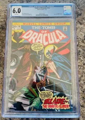 Buy The Tomb Of Dracula #10 Cgc 6.0 1973_first Appearance Of Blade • 776.61£