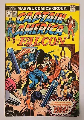 Buy Captain America #195-1st Appearance Cheer Chadwick-falcon-jack Kirby Art-story • 7.77£