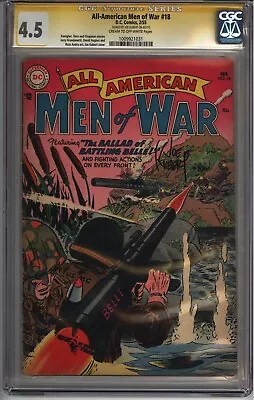 Buy * All-AMERICAN Men Of WAR #18 CGC 4.5 (1955) Signed Joe Kubert! (1009921031) * • 349.44£