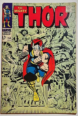 Buy The Mighty THOR 154 By Jack Kirby And Stan Lee,  1st MANGOG • 14.72£