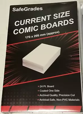 Buy 100 X CURRENT SIZE COMIC BOOK ( BACKING BOARDS ) SAFEGRADES STORAGE • 16.39£