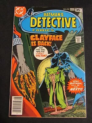 Buy Detective Comics #478 (1977) 1st New Clayface FN 6.0 DW693 • 13.16£