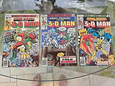 Buy MARVEL PREMIERE 35, 36, 37 3-D MAN (Complete Story) Marvel Lot 1977 HIGH GRADE • 31.06£