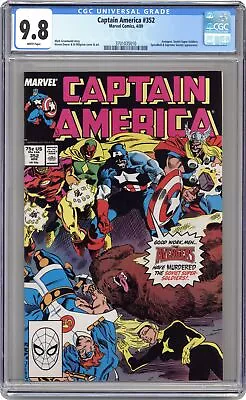 Buy Captain America #352 CGC 9.8 1989 3701035010 • 100.96£