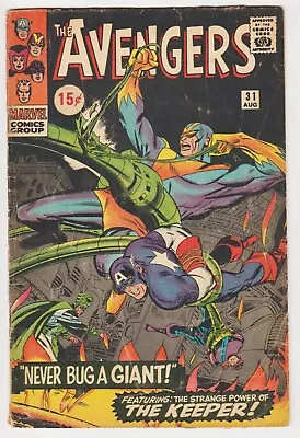 Buy Avengers #31 Marvel 1966 The Keeper -c Scarlet Witch & Quicksilver Quit • 15.52£