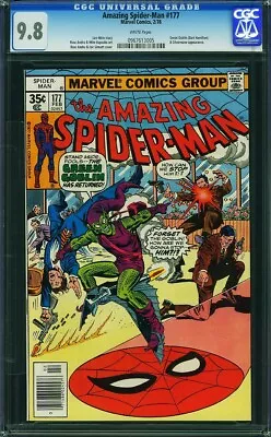 Buy Amazing Spider-Man #177 CGC 9.8 White Pages Marvel Comics Feb 1978 Green Goblin • 186.38£