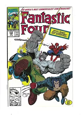 Buy FANTASTIC FOUR #348 1st Team Of: Spider-Man, Hulk, Wolverine, 9.4 NM, Marvel • 15.52£