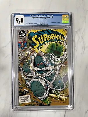 Buy Superman The Man Of Steel #18 1992 DC Comics CGC 9.8 1st App Doomsday WP • 93.19£