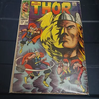 Buy Thor #158 Marvel Comics 1968 Origin Retold Stan Lee Story Jack Kirby Art FN • 10.09£