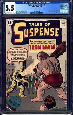 Buy Tales Of Suspense #40 CGC 5.5 1963 2nd Iron Man After #39 Avengers N3 384 Cm • 1,549.33£