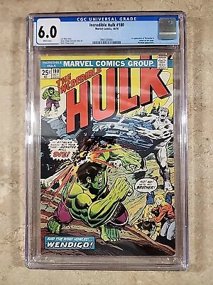 Buy Incredible Hulk #180 CGC  6.0 1st App Of Wolverine! Marvel 1974, White Pages • 525.15£