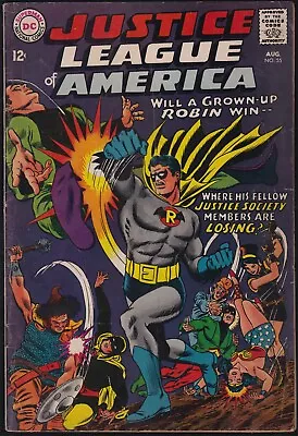 Buy DC Comics JUSTICE LEAGUE Of AMERICA #55 First Earth-2 Robin 1967 VG! • 31.12£